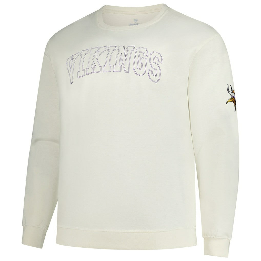Minnesota Vikings Profile Big & Tall Fleece Sweatshirt - Cream for sale