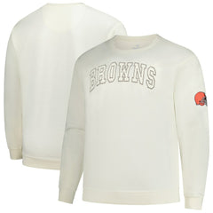 Cleveland Browns Profile Big & Tall Fleece Sweatshirt - Cream on sale