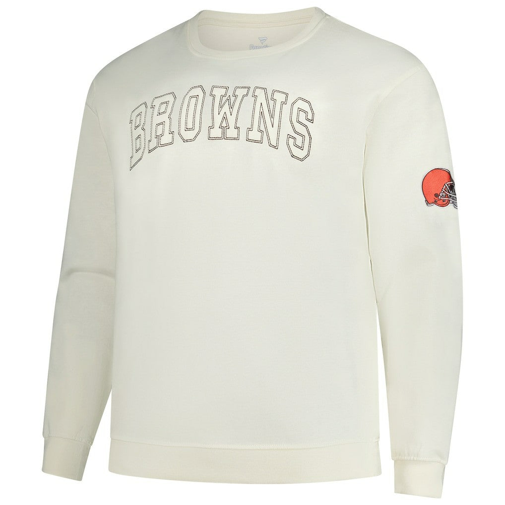 Cleveland Browns Profile Big & Tall Fleece Sweatshirt - Cream on sale