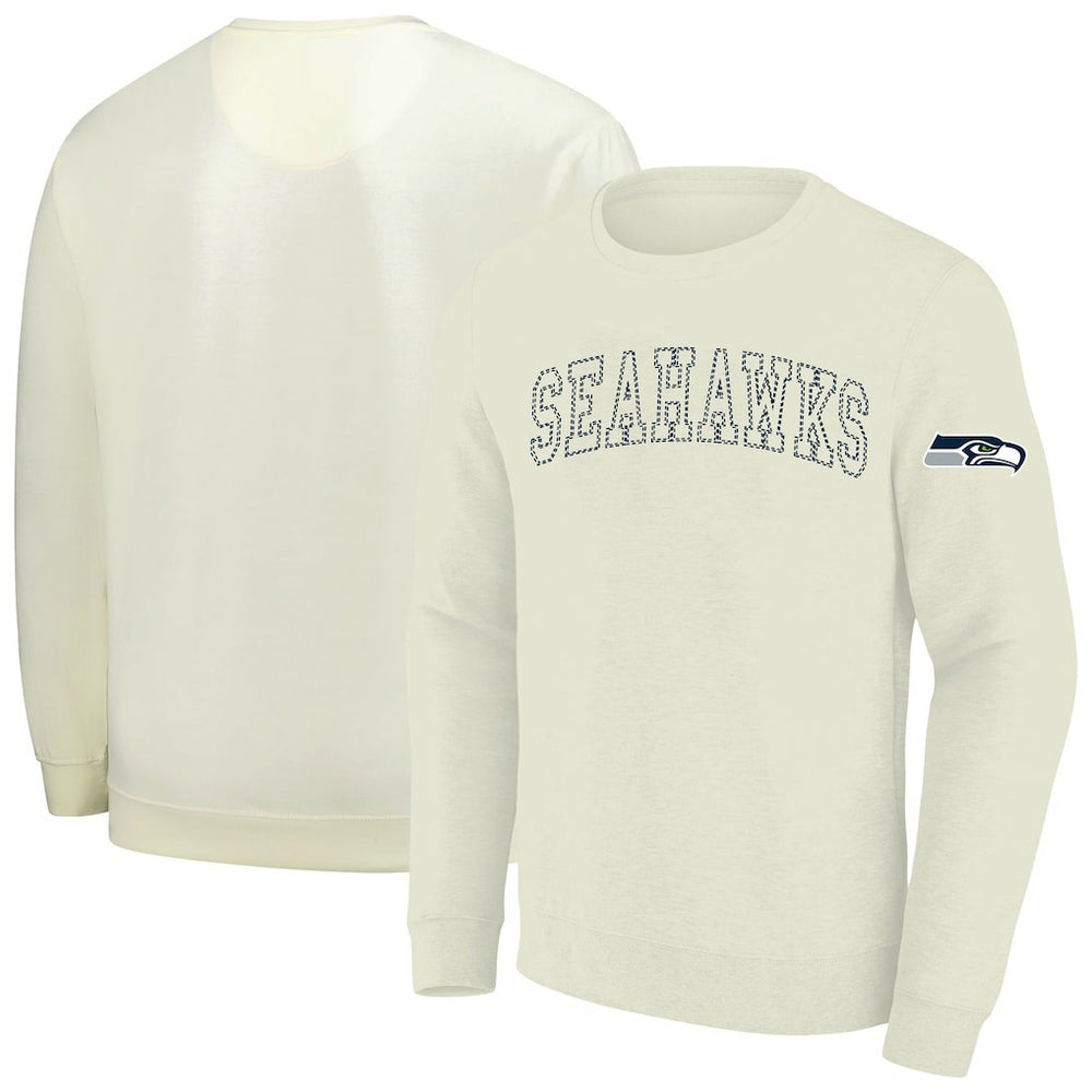 Seattle Seahawks Profile Big & Tall Fleece Sweatshirt - Cream cheap
