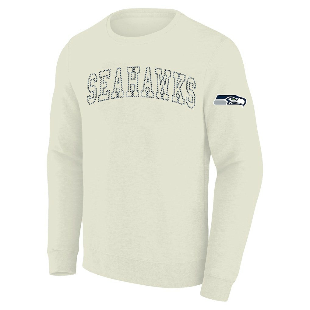 Seattle Seahawks Profile Big & Tall Fleece Sweatshirt - Cream cheap