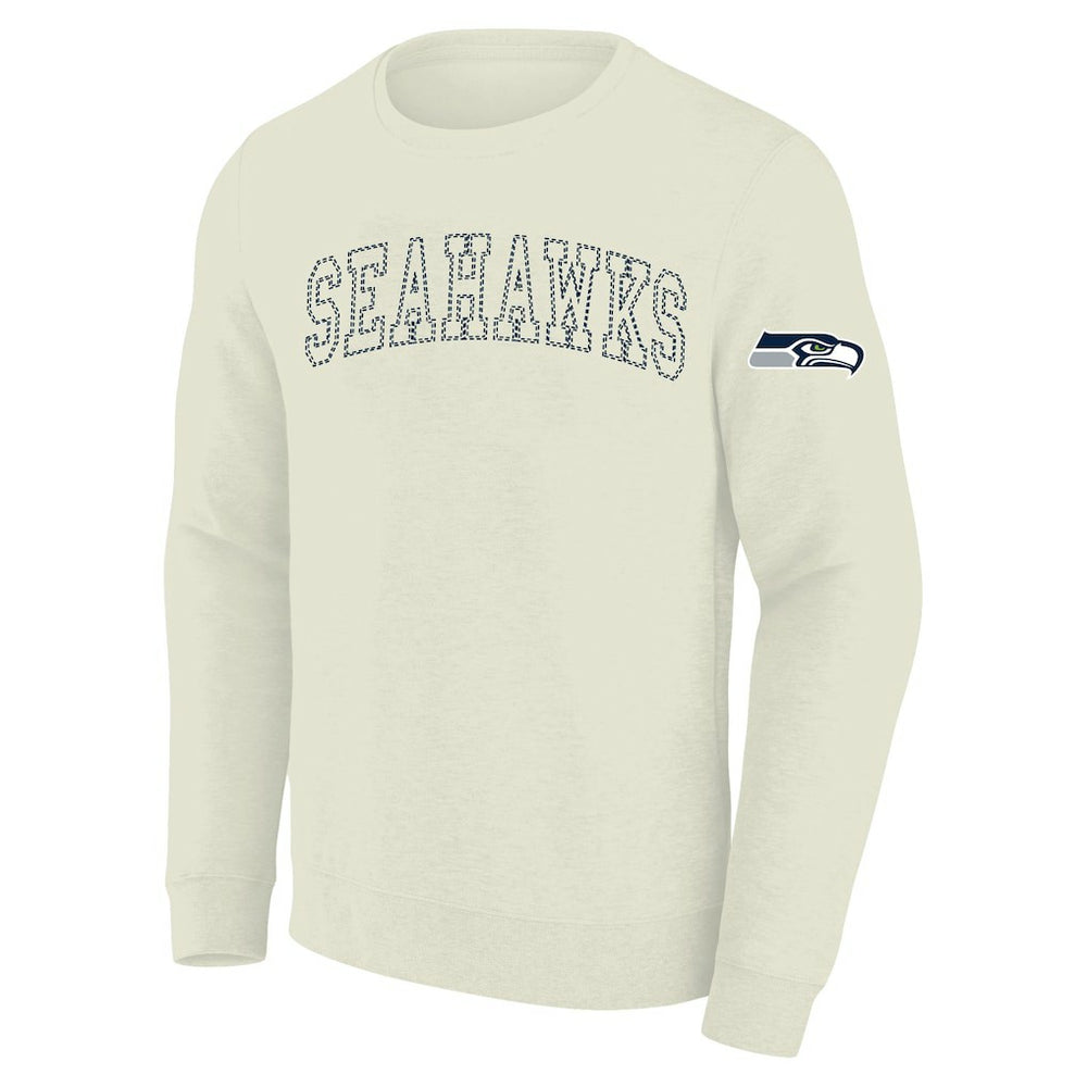 Seattle Seahawks Profile Big & Tall Fleece Sweatshirt - Cream cheap