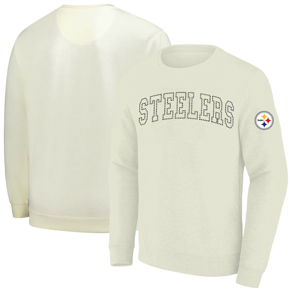 Pittsburgh Steelers Profile Big & Tall Fleece Sweatshirt - Cream for sale