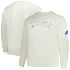 Detroit Lions Profile Big & Tall Fleece Sweatshirt - Cream cheap