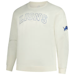Detroit Lions Profile Big & Tall Fleece Sweatshirt - Cream cheap