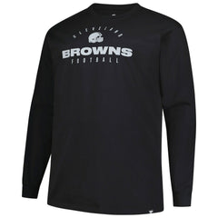 Cleveland Browns Big & Tall Coverage Scheme Long Sleeve T-Shirt - Black sale