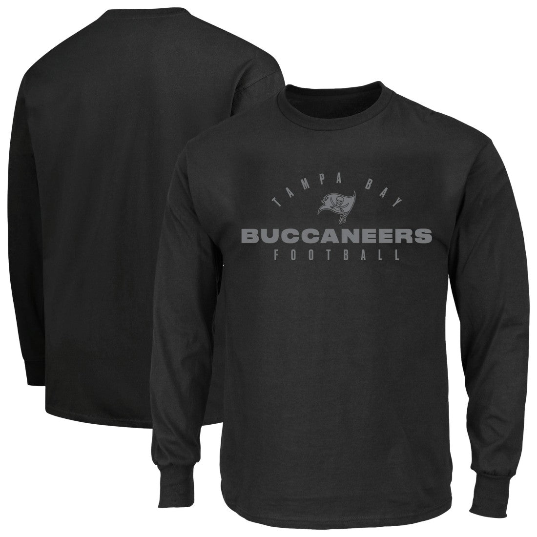 Tampa Bay Buccaneers Big & Tall Coverage Scheme Long Sleeve T-Shirt - Black on sale