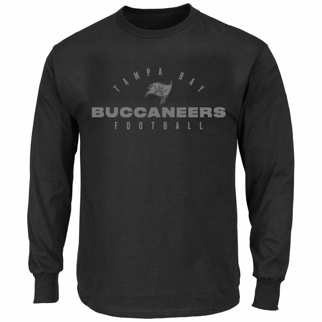 Tampa Bay Buccaneers Big & Tall Coverage Scheme Long Sleeve T-Shirt - Black on sale