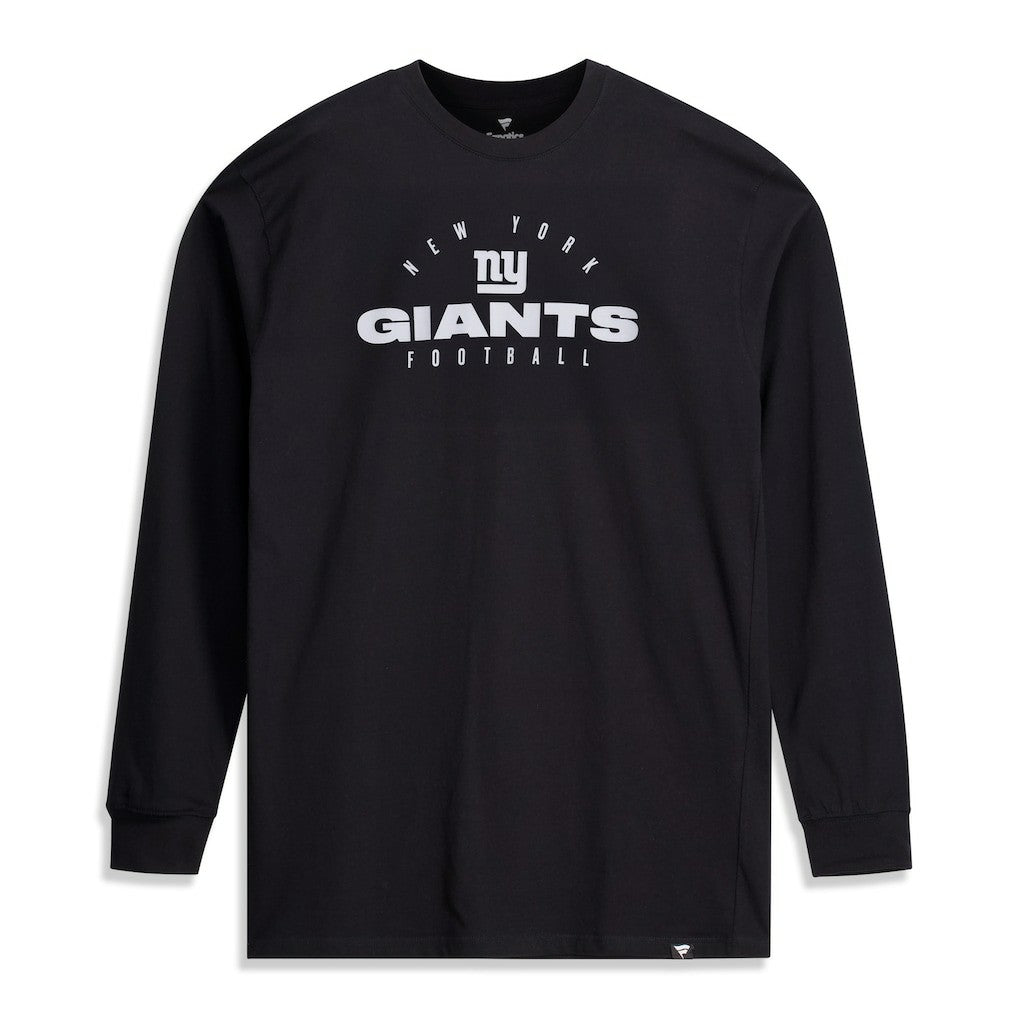 New York Giants Big & Tall Coverage Scheme Long Sleeve T-Shirt - Black discount
