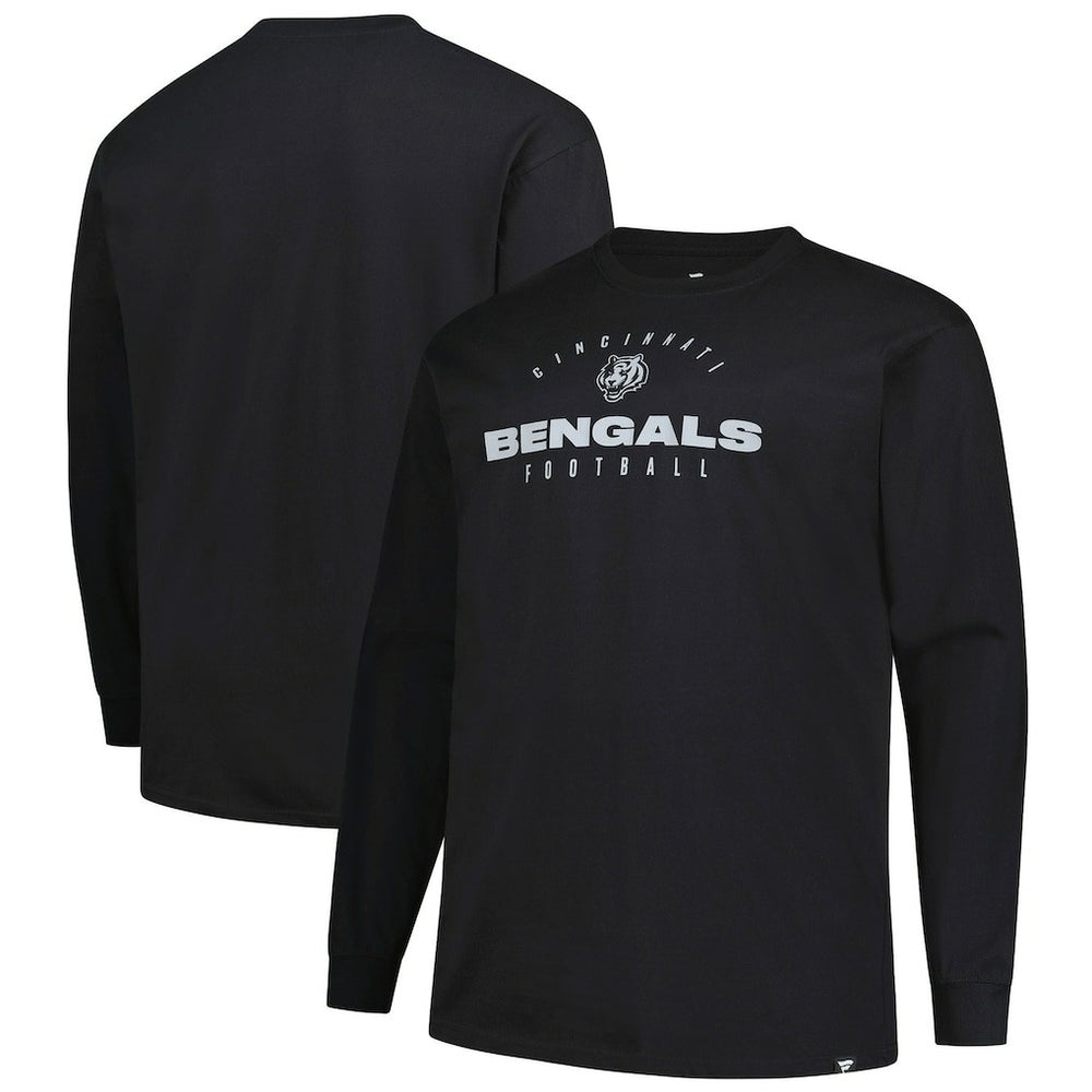 Cincinnati Bengals Big & Tall Coverage Scheme Long Sleeve T-Shirt - Black online