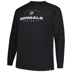 Cincinnati Bengals Big & Tall Coverage Scheme Long Sleeve T-Shirt - Black online