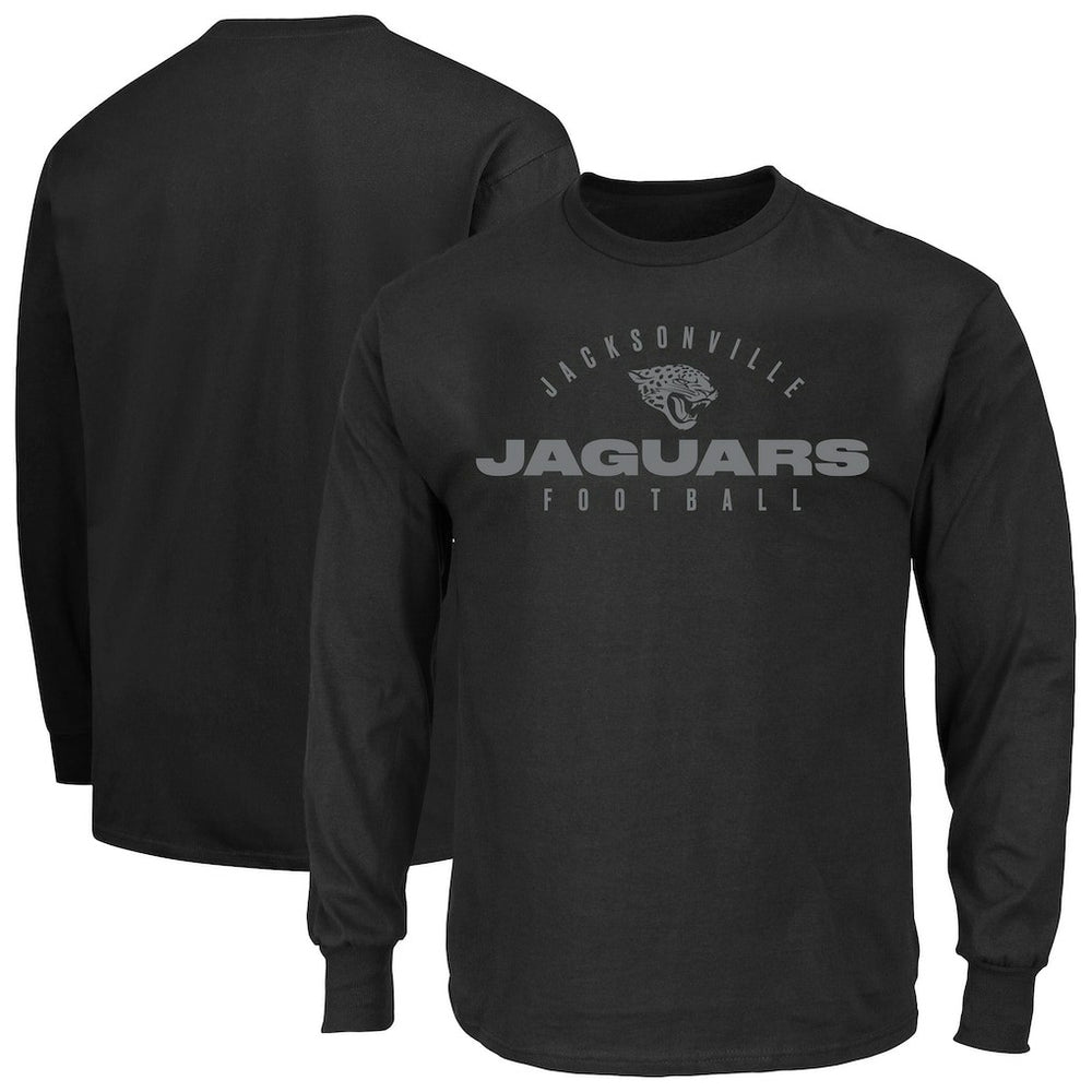 Jacksonville Jaguars Big & Tall Coverage Scheme Long Sleeve T-Shirt - Black on sale