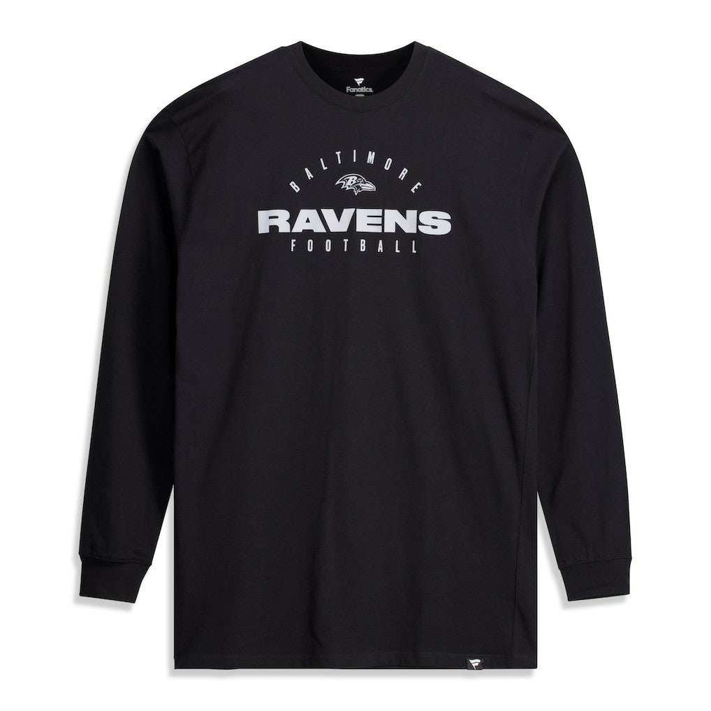 Baltimore Ravens Big & Tall Coverage Scheme Long Sleeve T-Shirt - Black cheap