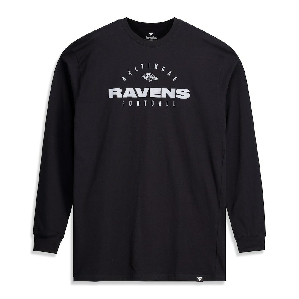 Baltimore Ravens Big & Tall Coverage Scheme Long Sleeve T-Shirt - Black cheap
