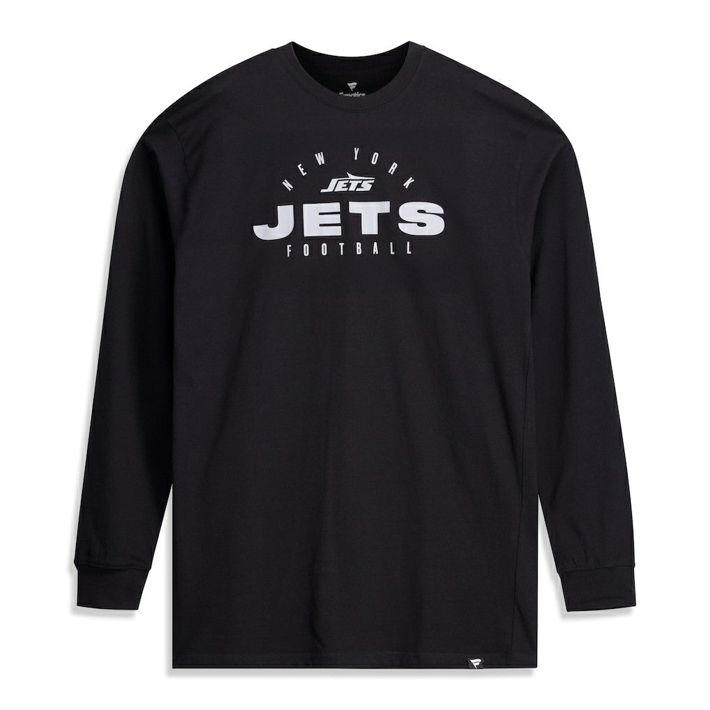 New York Jets Big & Tall Coverage Scheme Long Sleeve T-Shirt - Black for sale