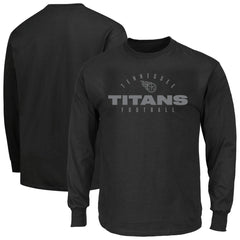 Tennessee Titans Big & Tall Coverage Scheme Long Sleeve T-Shirt - Black outlet