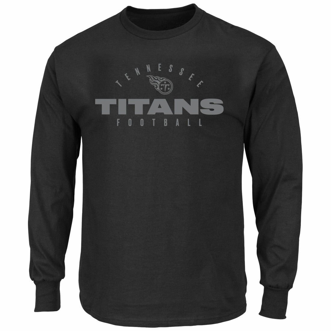 Tennessee Titans Big & Tall Coverage Scheme Long Sleeve T-Shirt - Black outlet