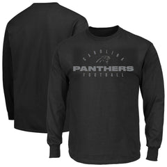 Carolina Panthers Big & Tall Coverage Scheme Long Sleeve T-Shirt - Black cheap