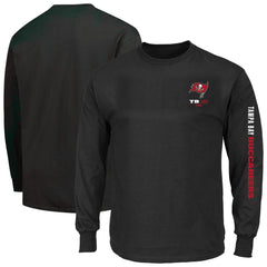 Tampa Bay Buccaneers Big & Tall Clock Management Legacy Long Sleeve T-Shirt - Black on sale
