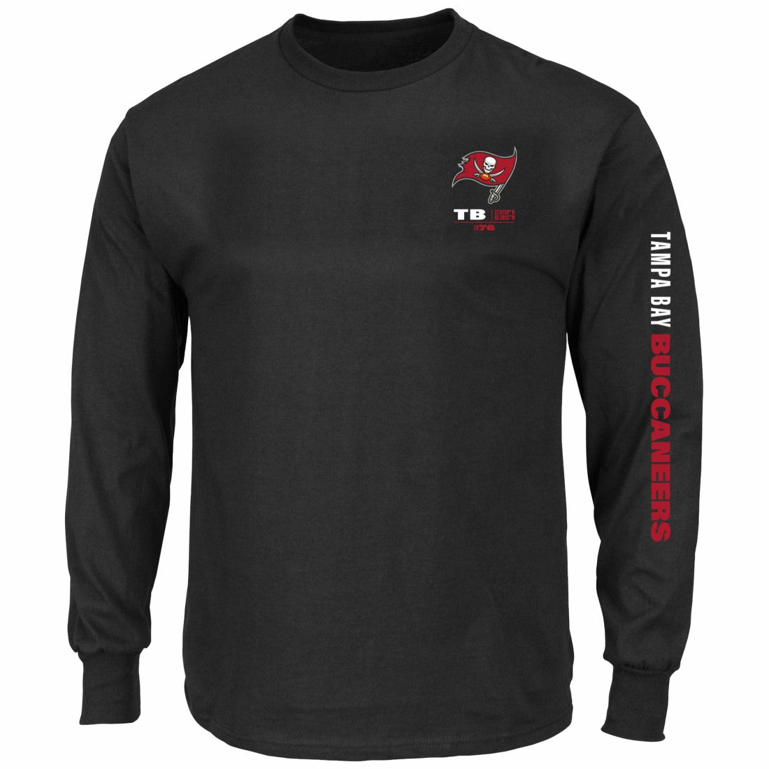 Tampa Bay Buccaneers Big & Tall Clock Management Legacy Long Sleeve T-Shirt - Black on sale