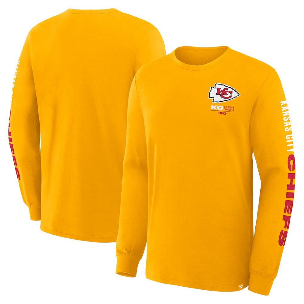 Kansas City Chiefs Big & Tall Clock Management Legacy Long Sleeve T-Shirt - Gold online