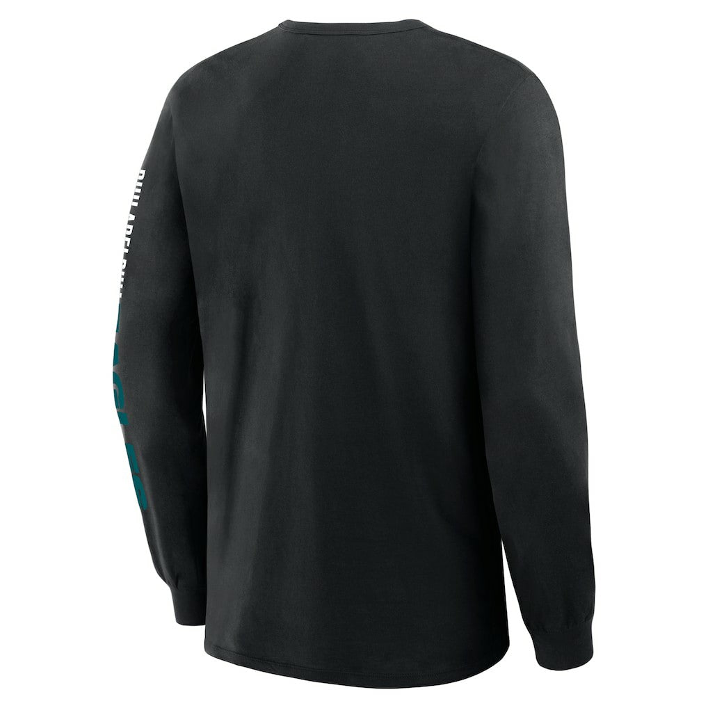 Philadelphia Eagles Big & Tall Clock Management Legacy Long Sleeve T-Shirt - Black on sale