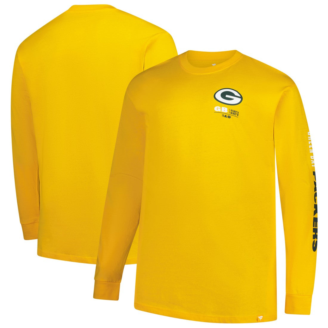 Green Bay Packers Big & Tall Clock Management Legacy Long Sleeve T-Shirt - Gold for sale