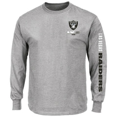 Las Vegas Raiders Big & Tall Clock Management Legacy Long Sleeve T-Shirt - Heather Gray outlet