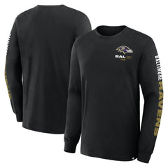 Baltimore Ravens Big & Tall Clock Management Legacy Long Sleeve T-Shirt - Black sale