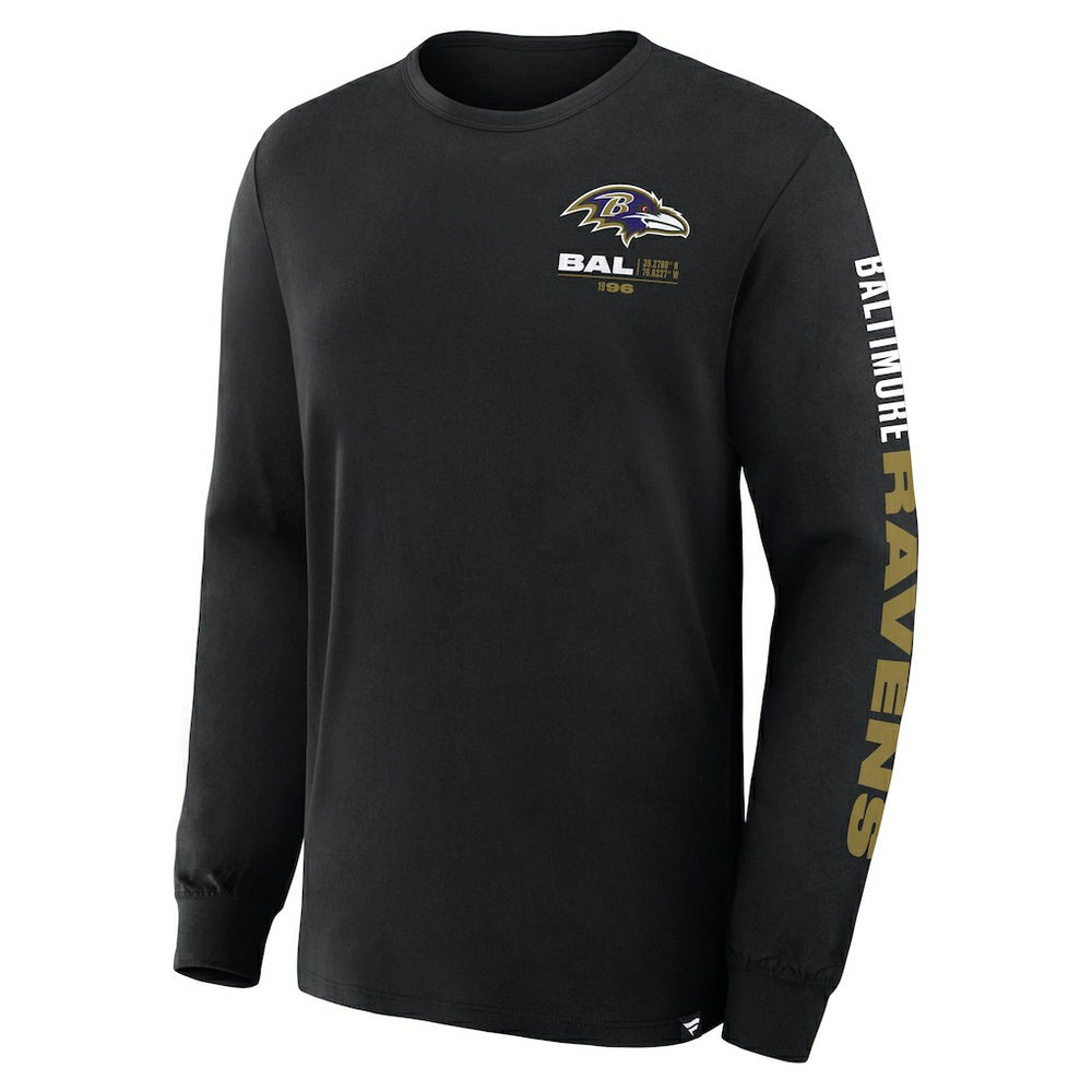 Baltimore Ravens Big & Tall Clock Management Legacy Long Sleeve T-Shirt - Black sale