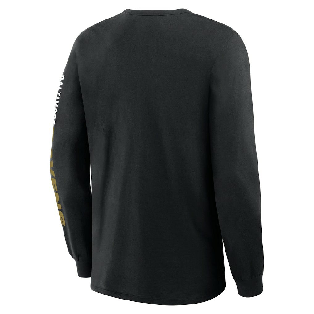Baltimore Ravens Big & Tall Clock Management Legacy Long Sleeve T-Shirt - Black sale