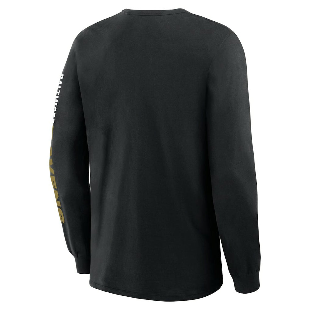 Baltimore Ravens Big & Tall Clock Management Legacy Long Sleeve T-Shirt - Black sale