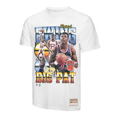 Patrick Ewing New York Knicks Hardwood Classics Commemorative Player Collage T-Shirt - White | Mitchell & Ness discount