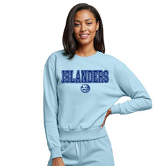 New York Islanders Concepts Sport Women's Tonal Pullover Sweatshirt Light Blue