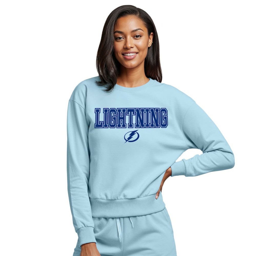 Tampa Bay Lightning Concepts Sport Women's Tonal Pullover Sweatshirt Light Blue