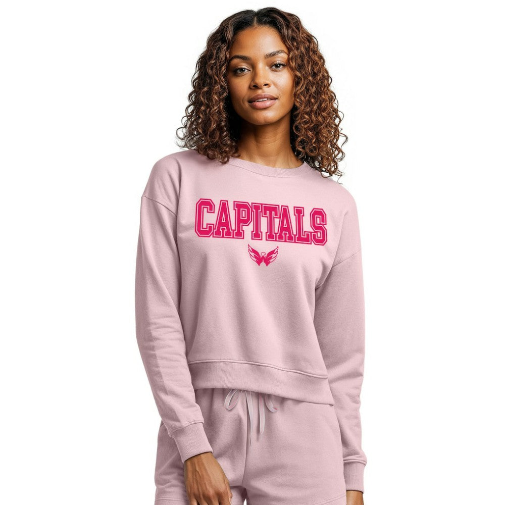 Washington Capitals Concepts Sport Women's Tonal Pullover Sweatshirt Pink