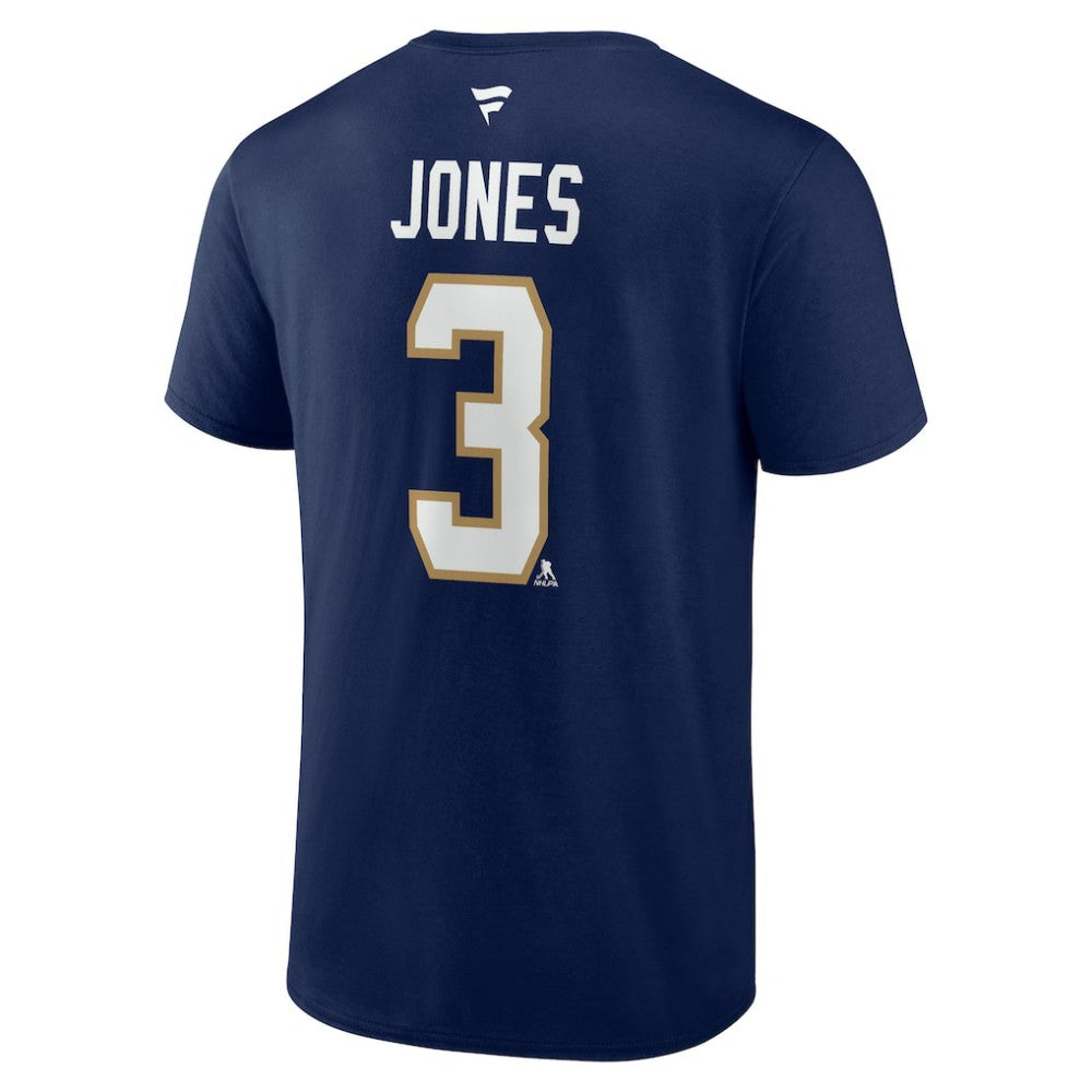 Seth Jones Florida Panthers Fanatics Authentic Stack Name & Number T-Shirt Navy