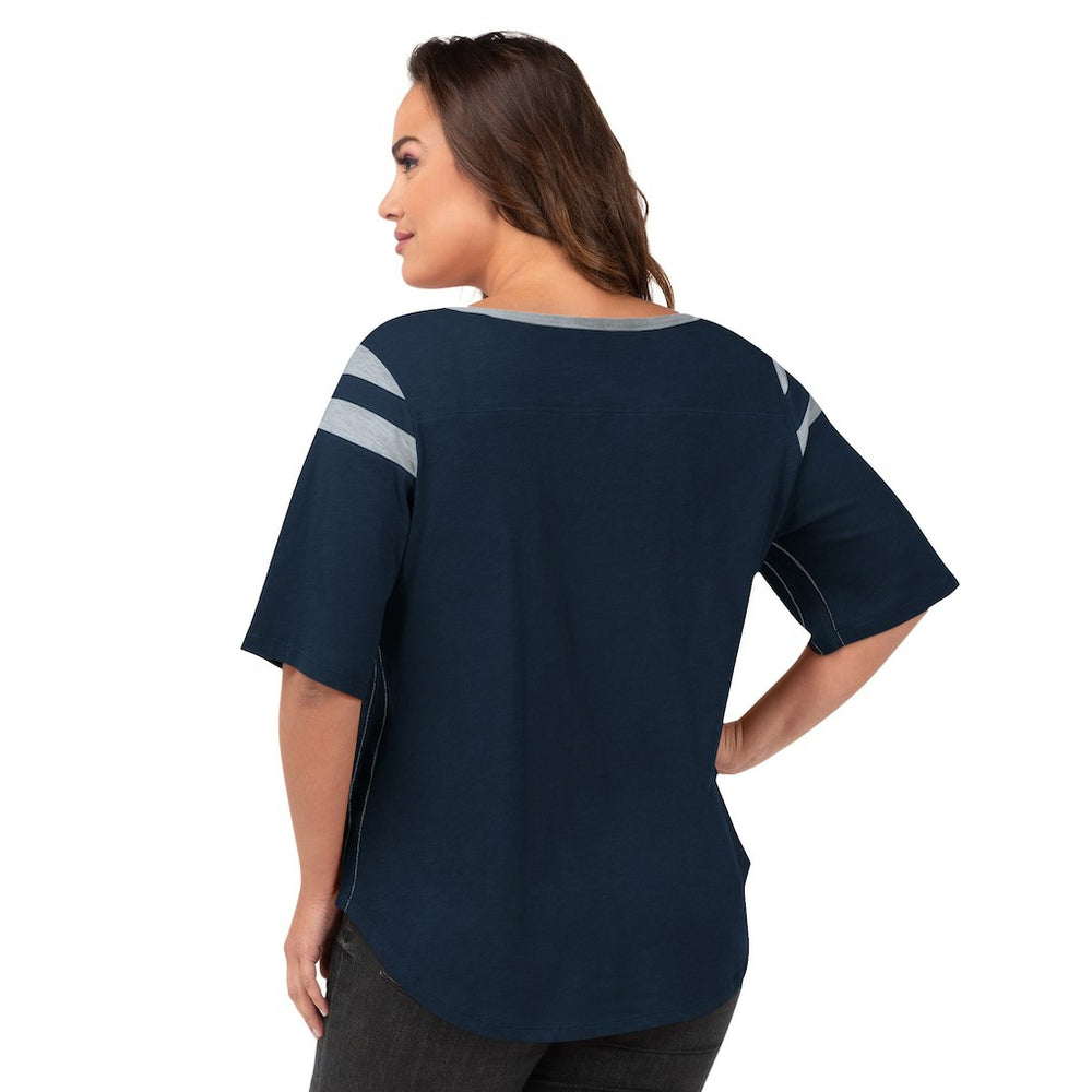 Dallas Cowboys G-III 4Her by Carl Banks Women's Plus Size Linebacker T-Shirt - Navy online
