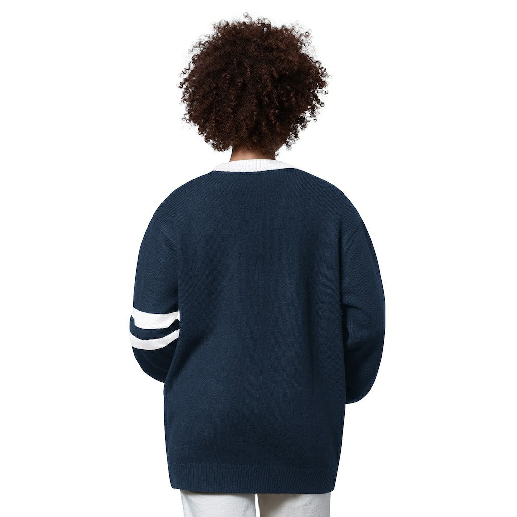 Dallas Cowboys Starter Women's Back Shot Button-Up Cardigan - Navy on sale