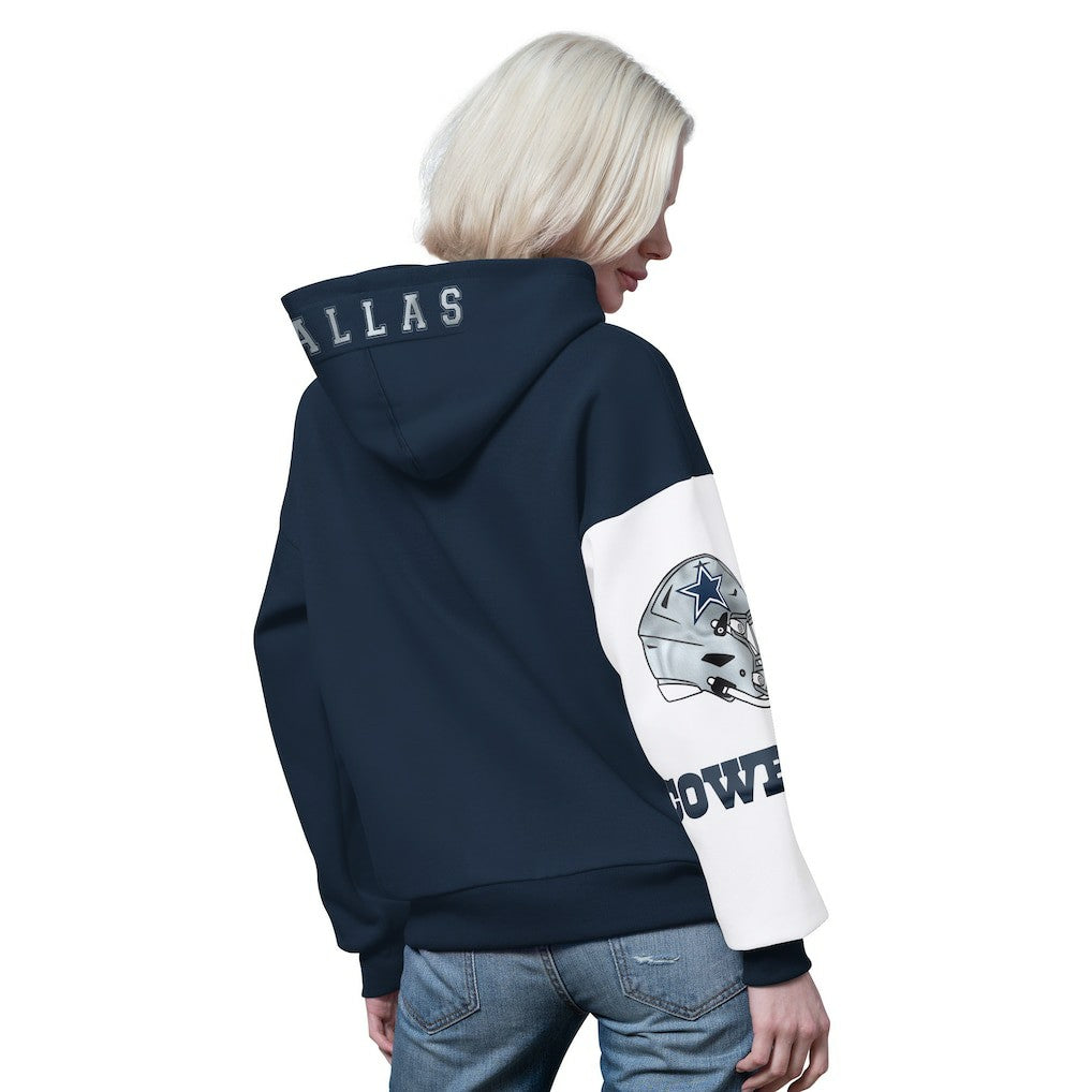 Dallas Cowboys Starter Women's 4th Down Full-Zip Hoodie - Navy sale