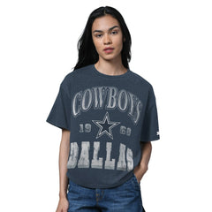 Dallas Cowboys Starter Women's Oversized Hall of Fame T-Shirt - Heather Navy cheap
