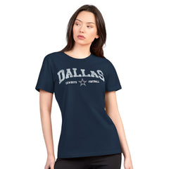 Dallas Cowboys G-III 4Her by Carl Banks Women's Super-Slim Lightweight Winning Crew T-Shirt - Navy discount