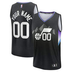 Utah Jazz Youth Fast Break Custom Replica Jersey - Black - Statement Edition | Fanatics discount