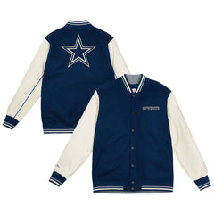 Dallas Cowboys Youth Full-Snap Varsity Jacket - Navy/Cream outlet
