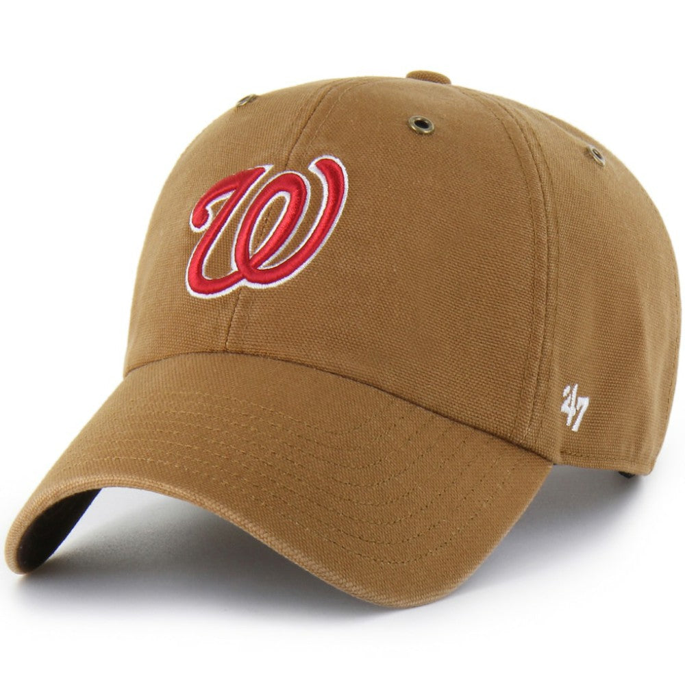Washington Nationals Carhartt x Clean Up Adjustable Hat - Brown | 47 brand