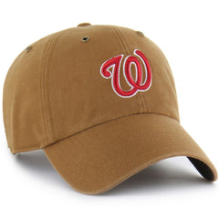 Washington Nationals Carhartt x Clean Up Adjustable Hat - Brown | 47 brand
