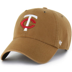 Minnesota Twins Carhartt x Clean Up Adjustable Hat - Brown | 47 brand