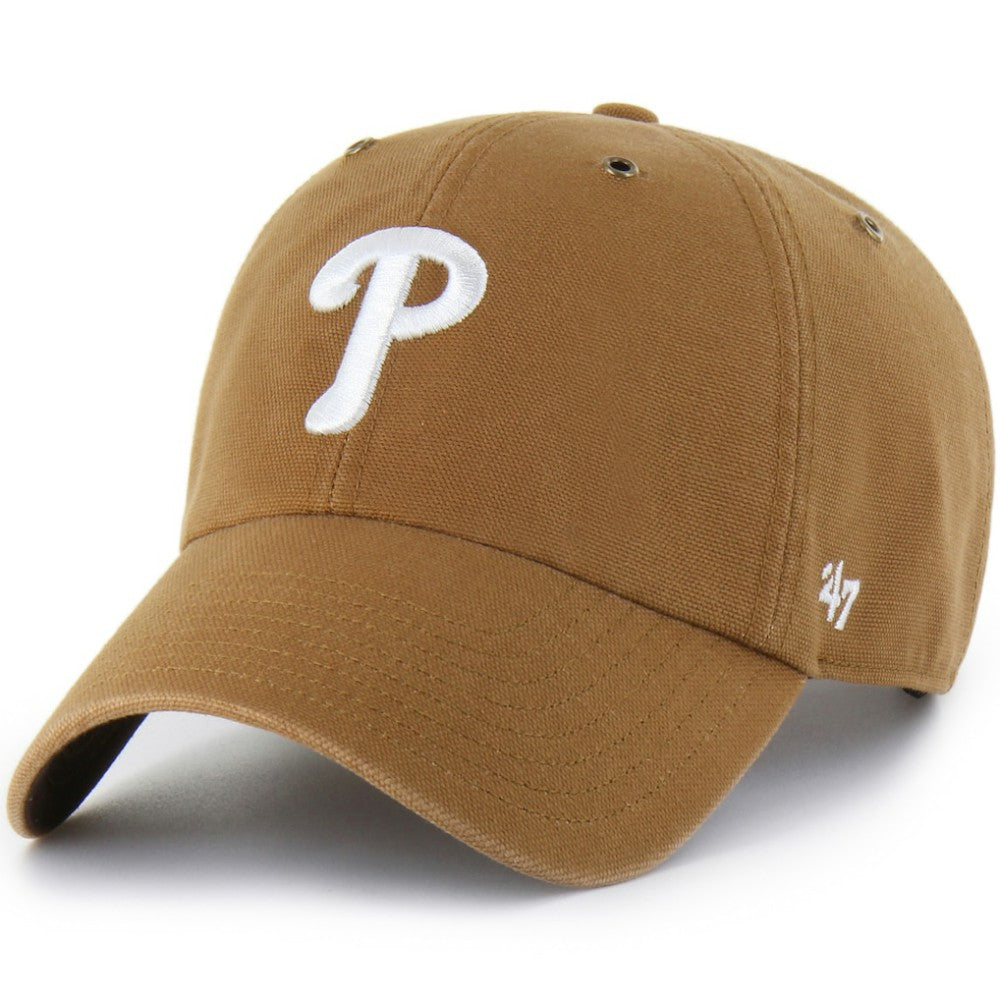 Philadelphia Phillies Carhartt x Clean Up Adjustable Hat - Brown | 47 brand