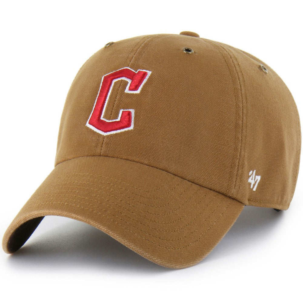 Cleveland Guardians Carhartt x Clean Up Adjustable Hat - Brown | 47 brand