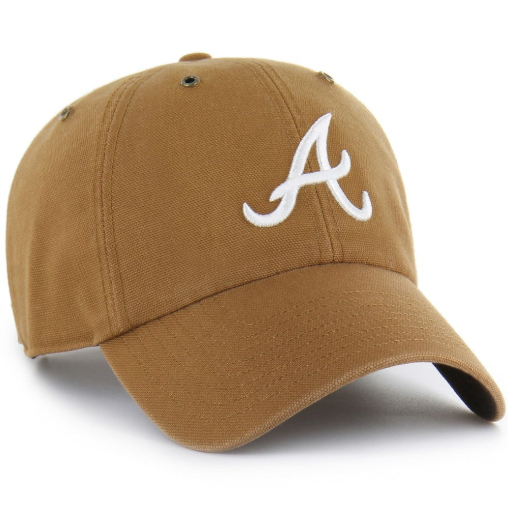Atlanta Braves Carhartt x Clean Up Adjustable Hat - Brown | 47 brand